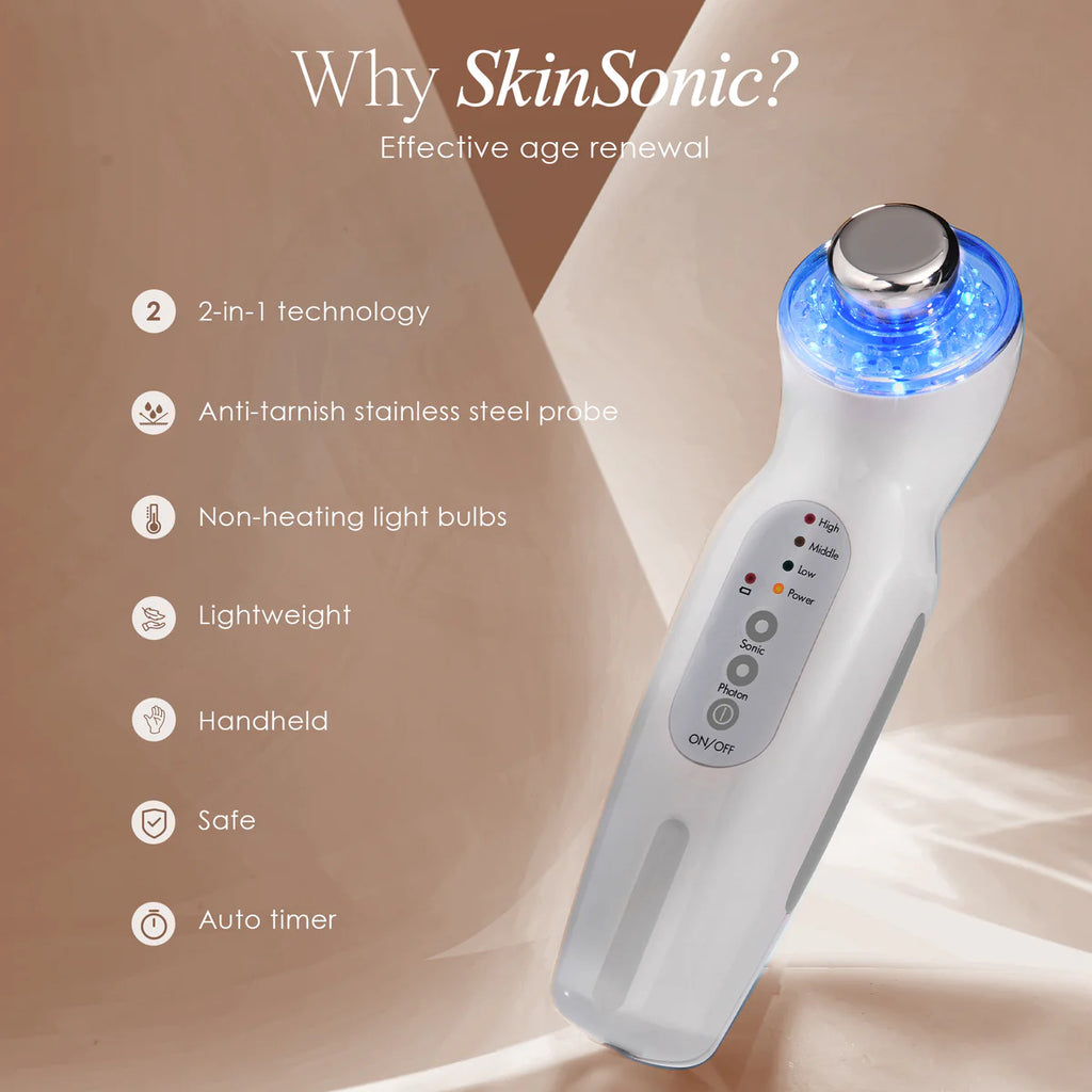 SkinSonic | LED Ultrasonic Wand