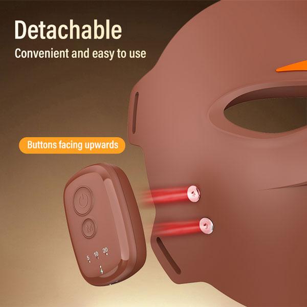 Red Light Therapy Mask for Face, LED Face Mask Light Therapy, 4 Modes Portable Red Light Therapy for Face