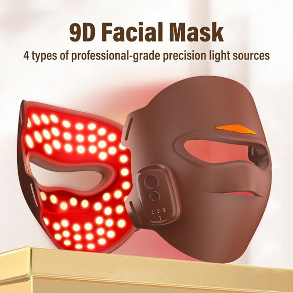 Red Light Therapy Mask for Face, LED Face Mask Light Therapy, 4 Modes Portable Red Light Therapy for Face
