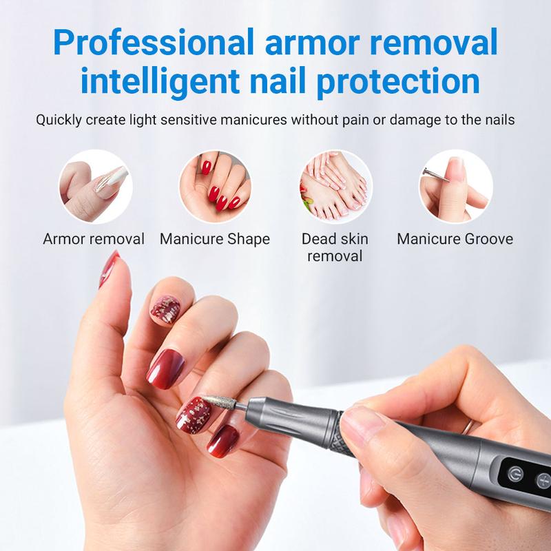 Machine Cordless E-File, Portable Nail Drill Professional