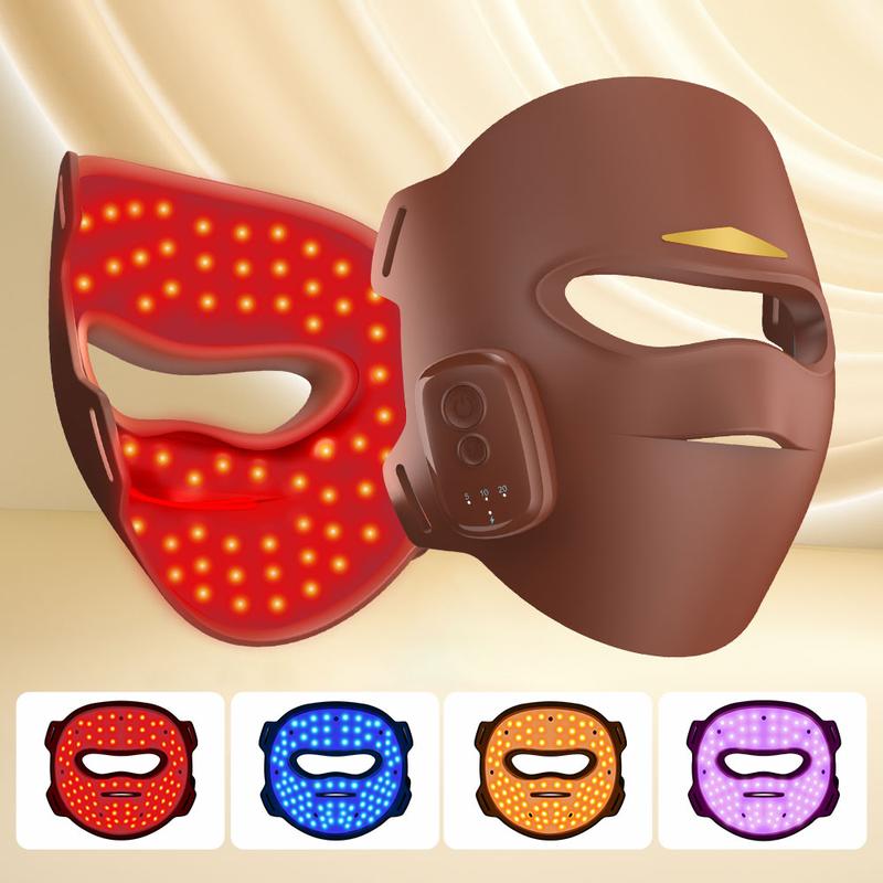 Red Light Therapy Mask for Face, LED Face Mask Light Therapy, 4 Modes Portable Red Light Therapy for Face